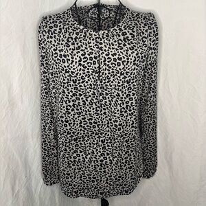 Ann Taylor Leopard Print Blouse